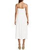 Color:White - Image 2 - Cooper Linen Blend V-Neck Sleeveless A-Line Midi Dress