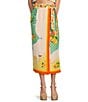 Antonio Melani Coordinating Clio Fruit Printed Linen Wrap Skirt, Color:Multi Fruit - Image 1