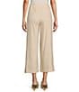 Color:Natural - Image 2 - Coordinating Heather Stretch Linen Blend Cropped Pants