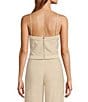Antonio Melani Coordinating Kara Linen Square Neck Sleeveless Blouse, Color:Natural - Image 2