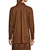 Antonio Melani Coordinating Paulalexis Faux Suede Long Sleeve Collared Button Front Shirt, Color:Russet - Image 2