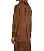 Antonio Melani Coordinating Paulalexis Faux Suede Long Sleeve Collared Button Front Shirt, Color:Russet - Image 4