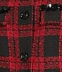Antonio Melani Antonio Melani Coordinating Selene Novelty Tweed Button Front Vest, Color:Red/Black - Image 4