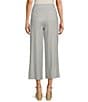 Color:Navy/Ivory - Image 2 - Coordinating Striped Heather Stretch Linen Blend Cropped Pants