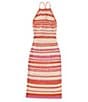 Color:Multi - Image 3 - Crochet Stripe Maxi Dress Swim Cover-Up