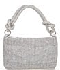 Color:Silver - Image 1 - Crystal Knot Handle Clutch