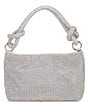 Color:Silver - Image 2 - Crystal Knot Handle Clutch