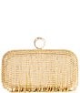 Color:Gold - Image 1 - Crystal Mesh Fringe Minaudiere Clutch