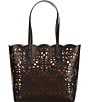 Color:Black - Image 2 - Cut Out Leather Tote Bag