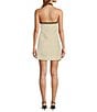 Antonio Melani Cyan Linen Blend Halter Neck Sleeveless A-Line Dress, Color:Ecru/Black - Image 2