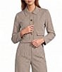 Antonio Melani Dakotah Gingham Button Front Coordinating Jacket - Image 1