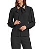 Antonio Melani Dallyn Scarf Tie V-Neck Long Sleeve Blouse - Image 1