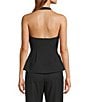 Antonio Melani Danielle Stretch Button Front Sleeveless Halter V-Neckline Peplum Vest - Image 5