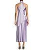 Antonio Melani Darah Satin Halter Neck Sleeveless Dress, Color:Lavender - Image 2