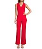 Antonio Melani Darcy V-Neck Sleeveless Coordinating Button Front Vest, Color:Scarlet - Image 3