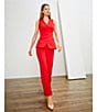 Antonio Melani Darcy V-Neck Sleeveless Coordinating Button Front Vest, Color:Scarlet - Image 5