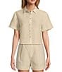 Antonio Melani Della Button Front Linen Blouse, Color:Ecru - Image 1