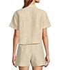 Antonio Melani Della Button Front Linen Blouse, Color:Ecru - Image 2