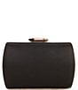 Color:Black - Image 2 - Diagonal Heatset Minaudiere Satin Jeweled Evening Bag