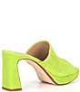 Color:Cyber Lime - Image 2 - Divinna Suede Platform Slide Sandals