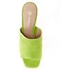 Color:Cyber Lime - Image 5 - Divinna Suede Platform Slide Sandals