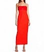 Antonio Melani Dottie Textured Linen Square Neck Sleeveless Dress, Color:Papaya - Image 1