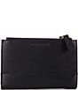 Color:Black - Image 2 - Double Top Zip Small Leather Wallet