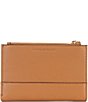 Color:Butterscotch - Image 2 - Double Top Zip Small Leather Wallet
