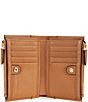 Color:Butterscotch - Image 3 - Double Top Zip Small Leather Wallet