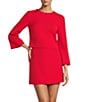 Antonio Melani Edina Round Neck Long Sleeve Blouse, Color:Scarlet - Image 1