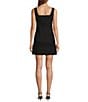 Antonio Melani Eliana Linen Blend Square Neck Shell Sleeveless Shift Dress, Color:Black - Image 2