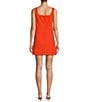 Antonio Melani Eliana Linen Square Neck Sleeveless Shift Mini Dress, Color:Citrus - Image 2