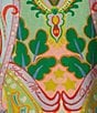 Antonio Melani Eliana Printed Linen Square Neck Sleeveless Dress, Color:Green Paisley - Image 3