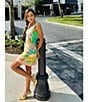 Antonio Melani Eliana Printed Linen Square Neck Sleeveless Dress, Color:Green Paisley - Image 4