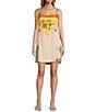 Antonio Melani Eliana Fruit Printed Linen Square Neck Sleeveless Dress, Color:Multi Fruit - Image 1