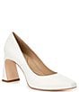Color:White - Image 1 - Ellery Leather Flared Heel Pumps