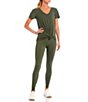 Color:Olive - Image 3 - Active Endurance High Waisted 28#double; Leggings