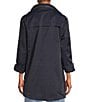 Color:Navy - Image 3 - Erin Drawstring Waist Cargo Pocket Raincoat