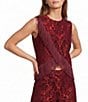 Antonio Melani Esmae Velvet Jacquard Fringe Coordinating Blouse - Image 1