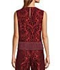 Antonio Melani Esmae Velvet Jacquard Fringe Coordinating Blouse - Image 2