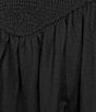 Antonio Melani Essie Linen Blend Square Neck Sleeveless Smocked Dress, Color:Black - Image 3