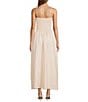 Antonio Melani Essie Linen Blend Square Neck Sleeveless Smocked Dress, Color:Natural - Image 2