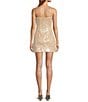 Antonio Melani Etta Floral Sequin Square Neck Sleeveless Mini Dress, Color:Sand - Image 2