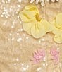 Antonio Melani Etta Floral Sequin Square Neck Sleeveless Mini Dress, Color:Sand - Image 3
