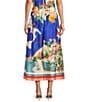 Antonio Melani Evie Woven Ocean Print High Rise A-Line Coordinating Skirt, Color:Ocean Print - Image 2