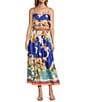 Antonio Melani Evie Woven Ocean Print High Rise A-Line Coordinating Skirt, Color:Ocean Print - Image 3