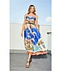 Antonio Melani Evie Woven Ocean Print High Rise A-Line Coordinating Skirt, Color:Ocean Print - Image 5