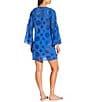 Antonio Melani Eyelet Front Knot Dress Swim Cover-Up, Color:Cobalt - Image 2
