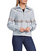 Antonio Melani Fair Isle Cable Zip - Image 1