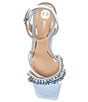 Color:Light Sky - Image 5 - Faithe Jewel Embellished Leather Square Toe Dress Sandals